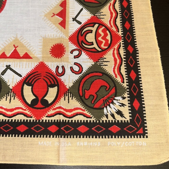 Southwestern Indian tribal native print scarf - Picture 5 of 6